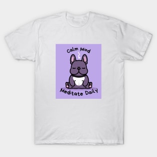 Kawaii Cute Yoga Meditating bullgo T-Shirt